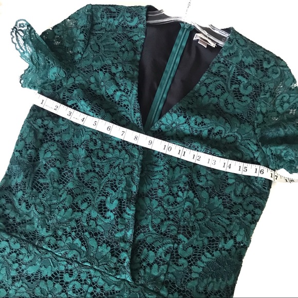 Chelsea28 Emerald Lace Romper - Picture 6 of 8